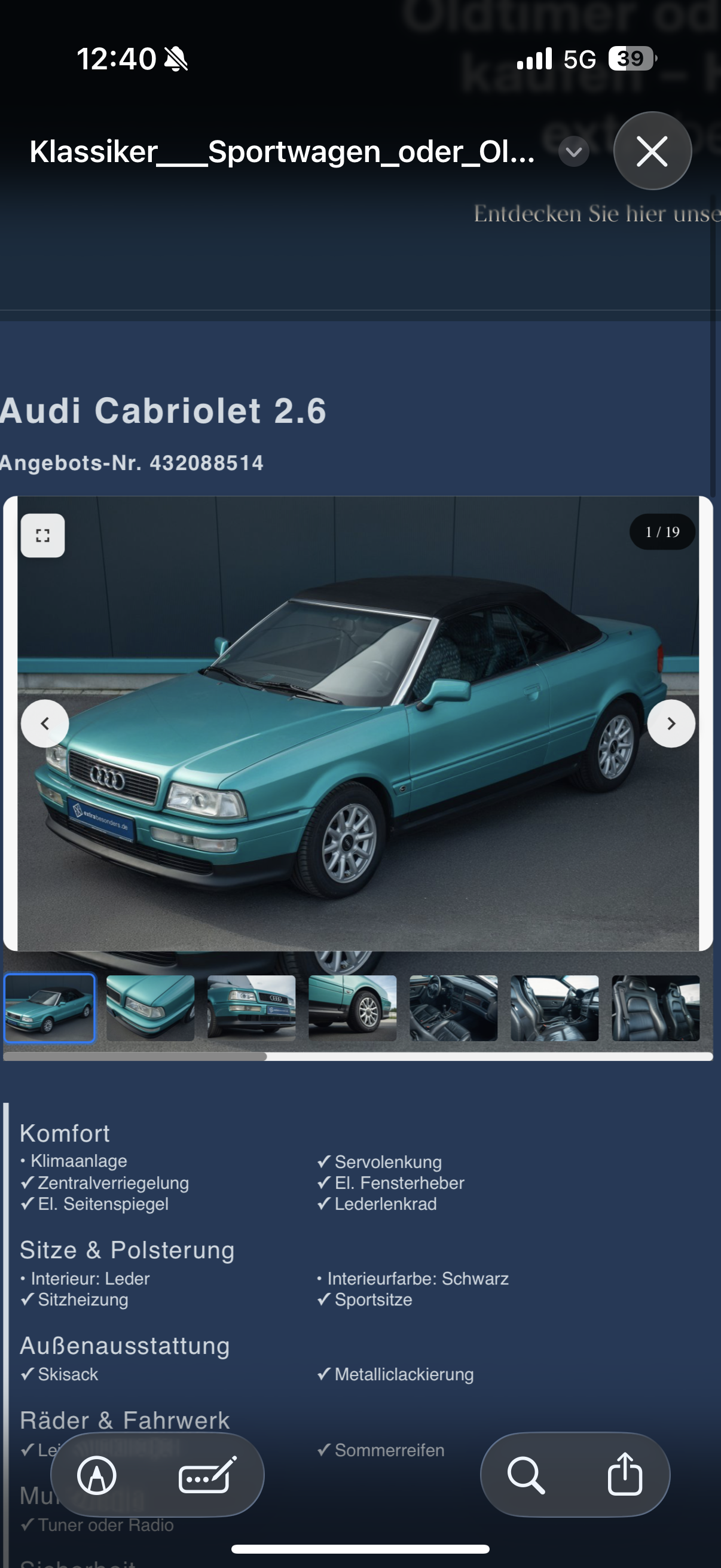 Audi Cabriolet 2.6 1996